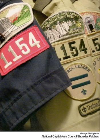 Uniforms in Scouting's early years often featured shoulder patches with troop