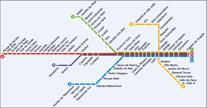 By Metro: Trains run from 06.00 am to 01.00 am, and stations are marked with a wavy blue "M".