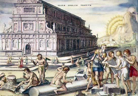 Ostaci Fidijine klesarske radionice miješio. Tada su se i skele urušile. Poslije su Olimpiju zadesili potresi, odroni i poplave, a hram je oštećen i u požaru u 5. st.