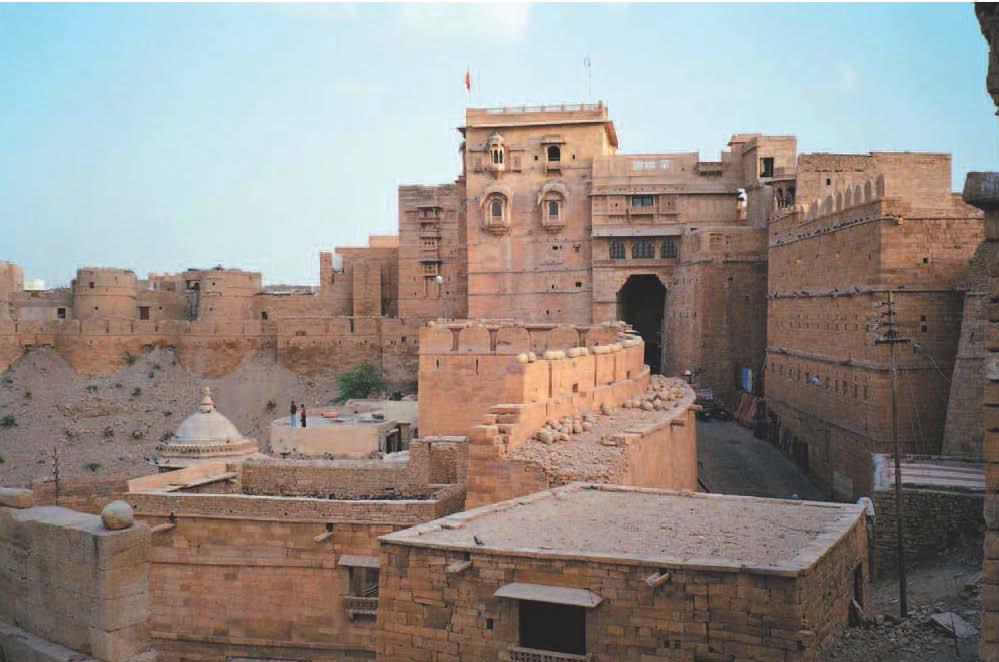 Jaisalmer is the only example included in the nomination of a hill fort in desert terrain.