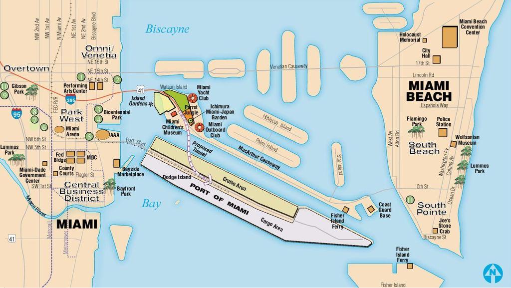 In addition to the container terminals the Dodge Island port complex provides five cruise terminals which handled over 4 million passengers in 2008.