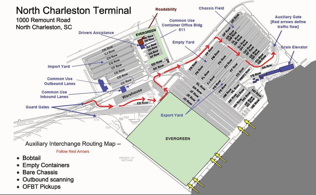 Exhibit 85: North Charleston Terminal Drawing Columbus Street is the smallest of Charleston s three container terminals.