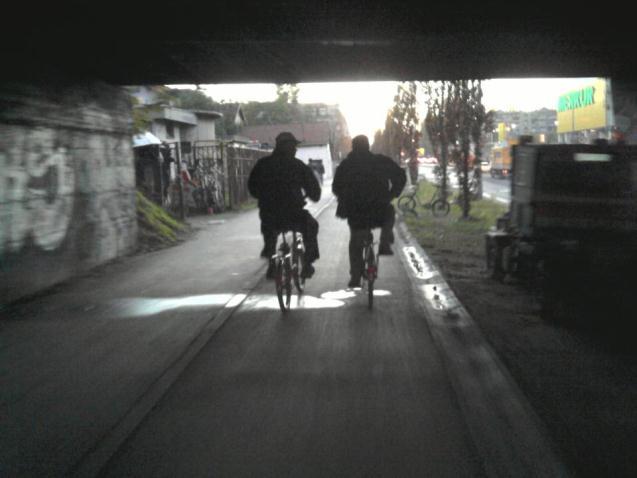Vožnja u paru na biciklističkoj stazi Nasuprot prostoj tvrdnji da dvoje biciklista zauzimaju više prostora na putu, pa su stoga izloženiji riziku od stradanja, stoji činjenica da su dvoje biciklista