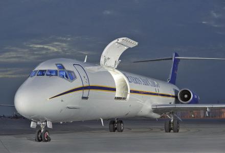 Aeronautical Inc decided in 2010 to start developing an MD80 freighter conversion programme. Operationally, the MD80SF will probably be less attractive than e.g. the 737-400SF or the A320P2F due to its narrower fuselage which makes it more complicated to efficiently accommodate standardized containers.