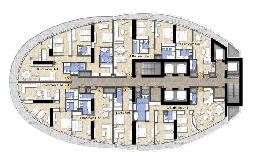 TYPICAL FLOOR PLANS TYPICAL FLOOR PLANS LEVEL 7 LEVELS 9-11 & 26 LEVELS 8, 12-24 LEVELS 27 & 29 Disclaimer: all pictures, plans, layouts, information, data and details included in this brochure are
