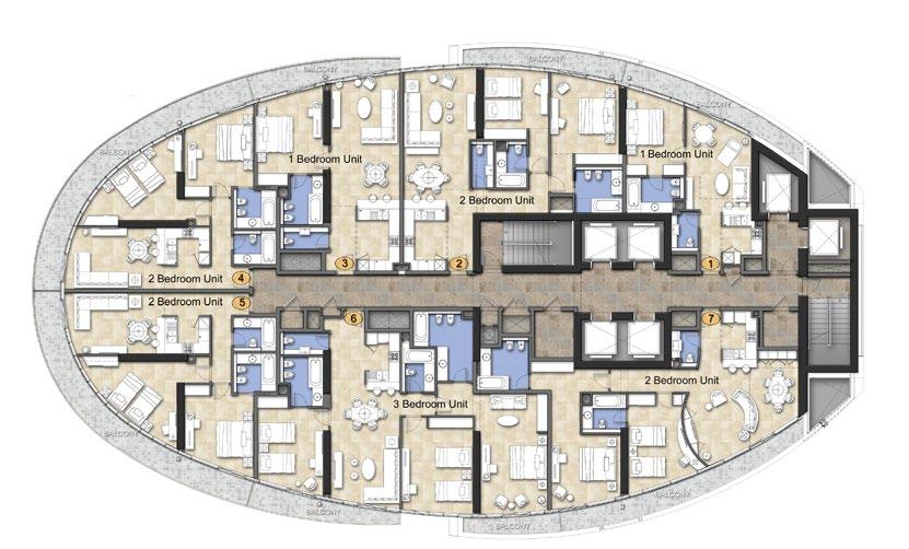 TYPICAL FLOOR PLANS TYPICAL FLOOR PLANS LEVELS 28 & 30-39 LEVEL 46 LEVELS 40-45 LEVEL 47 Disclaimer: all pictures, plans, layouts, information, data and details included in this brochure are