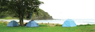 NORTHLAND Tapotupotu 4 Relax at New Zealand s northernmost campsite; go surfing or walk the Te Paki Coastal Track.