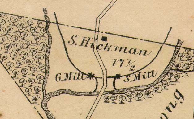 Hickman s (Diamond) Mills On the east branch of Naaman's Creek, near the northwest boundary of Lower (and Upper) Chichester townships, was the saw- and grist-mill of Samuel Hickman, which was one of