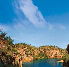 6 Katherine Gorge Cruise & Edith Falls Full day The steep gorge walls give you a sense of feeling protected as you cruise up the stunning waterway.