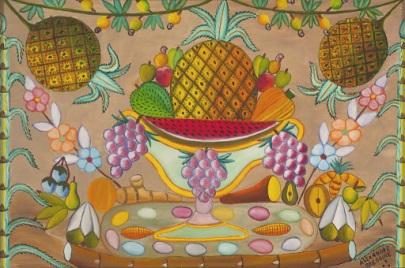 Alexandre Gregoire, 1922-2001 born Jacmel, Haiti Bowl of Fruit, circa