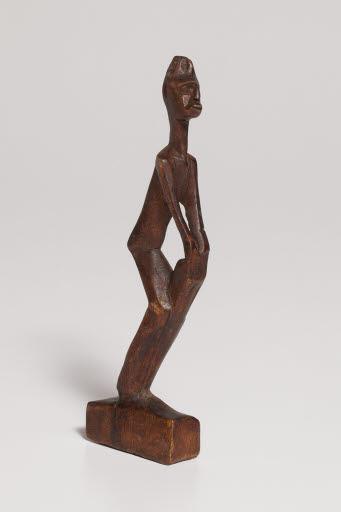 Haiti standing figure, late 1800s-1987 Haiti wood, carving,