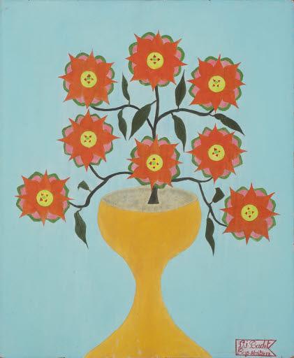 D. J. Cadet Vase of Orange Flowers, circa 1970 Mary Lou