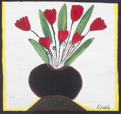 Charles Ermistral (Thialy) born 1937, Haiti Tulips, 1973-1976