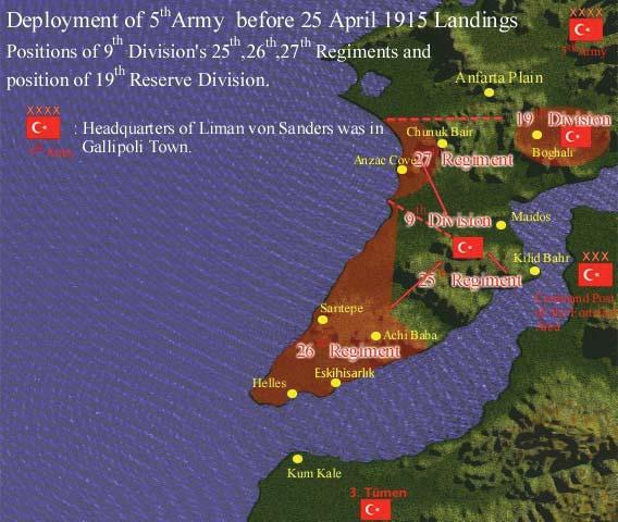 THE LANDINGS 25 APRIL 1915 After the 18 March blow in 1915, General Hamilton had informed Lord Kitchener that without a land operation it was impossible to defeat the strong Turkish defences.