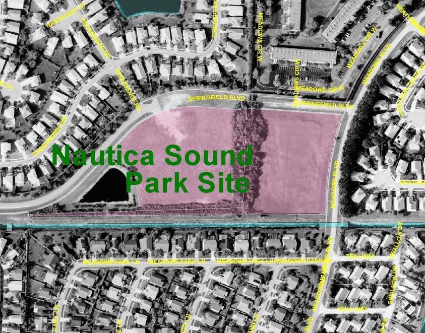 NAUTICA SOUND PARK SITE Off Springfield Boulevard north of the L-19 canal Acreage: 5.00 Acquired: 1992?