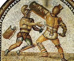 Etruscan Sporting Events Etruscan custom was to stage slave fights during funerals. They would choose two slaves of the dead master and have them fight to the death using swords and small shields.