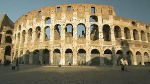 The Romans also used concrete to build stadiums such as the Colosseum. This is where gladiators would fight.