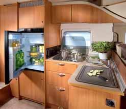 In addition, it adds a full 7 cm of headroom under the fold-down bed, thus creating a pleasant sense of