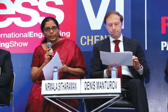 Press & Media During Event Joint Press Meet was held on March 16th Mr Denis Manturov, Minister of Industry and Trade of the Russian Federation and Ms Nirmala Sitharaman, Minister of State for