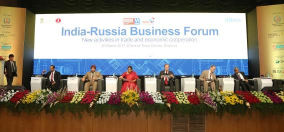 Commerce and Industry, Government of India; also were present Vice-Governor of Sverdlovsk Region; CEO, Moscow Region Development Corporation, Deputy Chairman of the Moscow Region Government, Minister