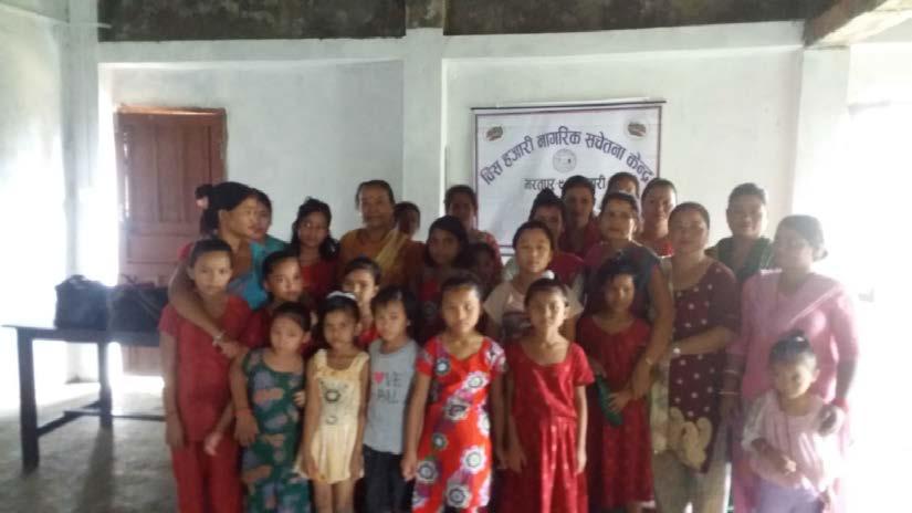 Volunteers of Tees-Hajari Nagarik Sachetana Kendra (a local organization working for Women's Awareness) visited the hostel and served the children staying there.