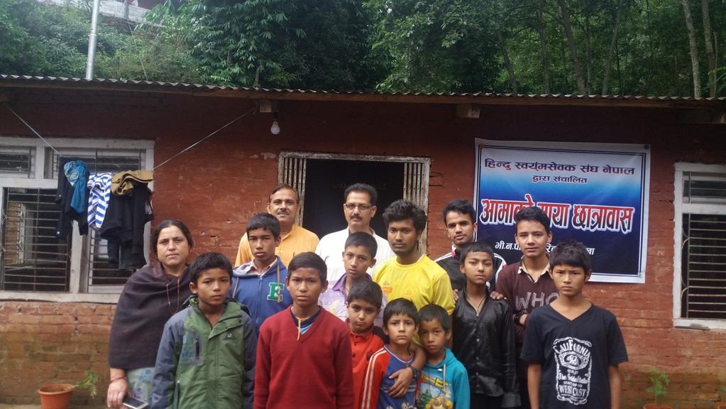 Shyam Parande, Global Coordinator of Sewa International recently visited the temporary Hostel in