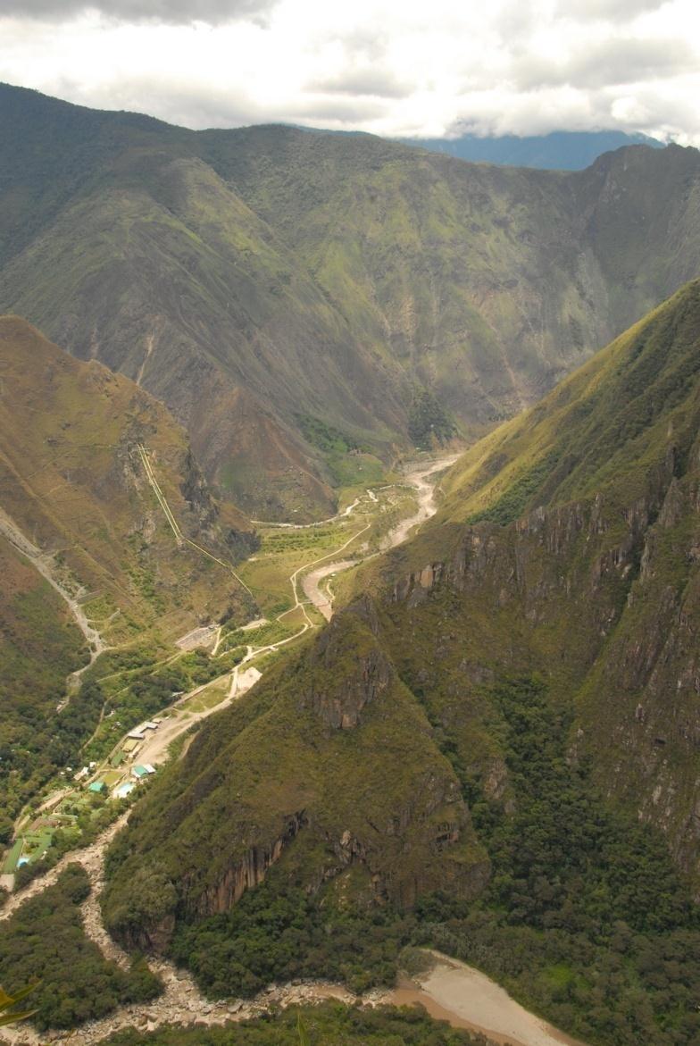 Machu Picchu From the mountain top looking down to the Urabumba