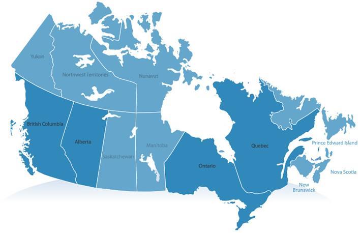 Leading Brand Families by Region (at December 31, 2014) No brand family is among the top three brands in every region in Canada.