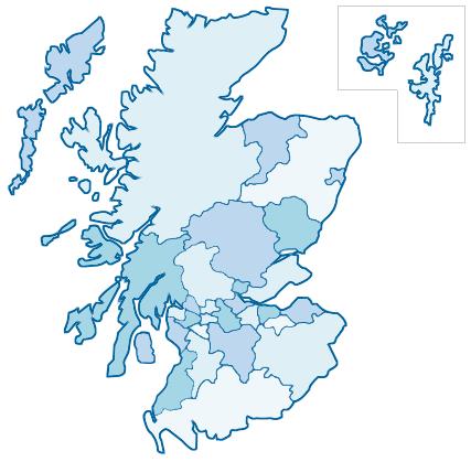 Areas of Scotland visited on this trip Edinburgh was the most visited location by two-fifths of all visitors; international visitors visiting twice as many areas as domestic visitors Edinburgh City