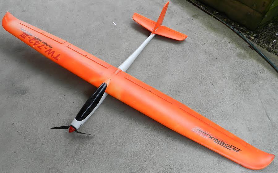 For Sale Phoenix 2000 electric sailplane. 2 mtr span, complete with motor, ESC and four servos. Can be upgraded with flaps if desired. Nice overall condition. $60 ECOM Bendix. Look-a-like 30 s racer.