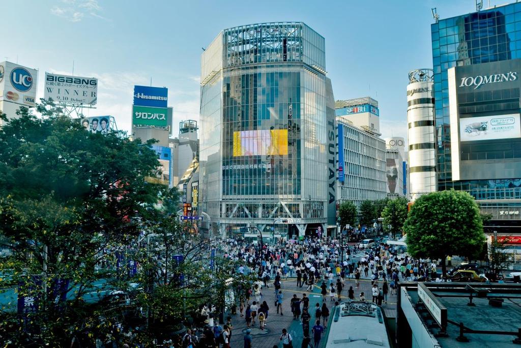 SHIBUYA AT A GLANCE One of the busiest commercial districts in Tokyo SHIBUYA IN NUMBERS About