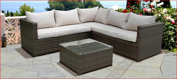 Supplied with cushions Features: All weather brown faux rattan,powder coated steel frame, 2 Seater sofa: H: 79 x W: 112 x D: 64cm,Single chair x 2: H: