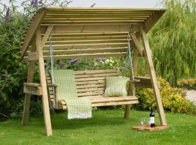 The Swing Seat features thick 70mm x 70mm legs with a large 70mm x 70mm Top Beam