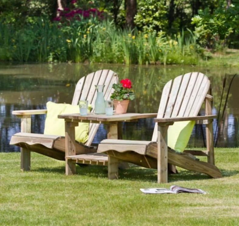 LILY RELAX SEAT 89.99 The Lily Relax Wooden chair is constructed from FSC sourced pressure treated timber for continued sustainability.