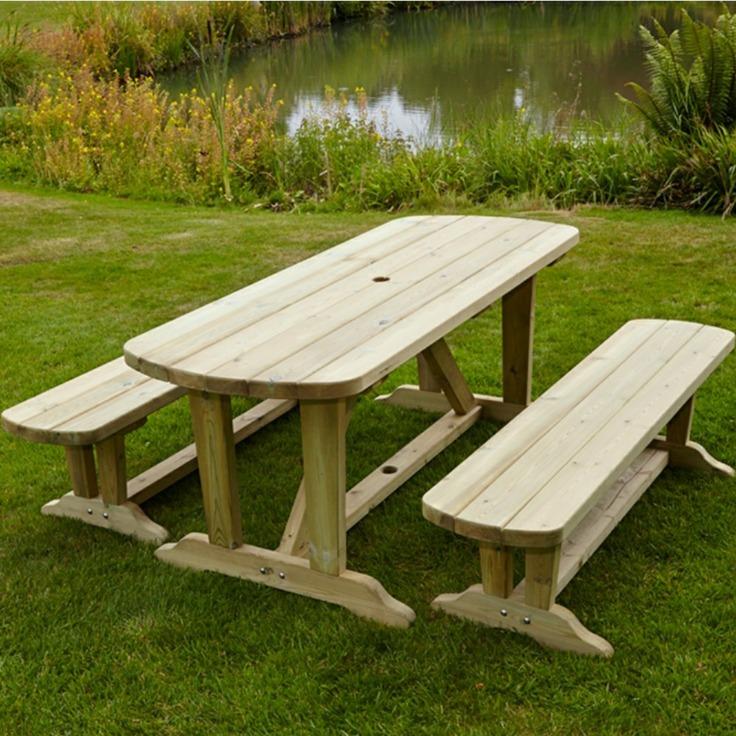 Table W: 1800mm D: 710mm H: 720mm Weight (approx.): 38kg Bench W: 1600mm D: 355mm H: 440mm Weight (approx.