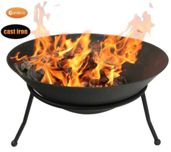 right height for cooking on Large Bowl- roaring fires, many people can cook at once For heat, light and outdoor cooking Colour: Black It is important you observe the instructions and maintenance