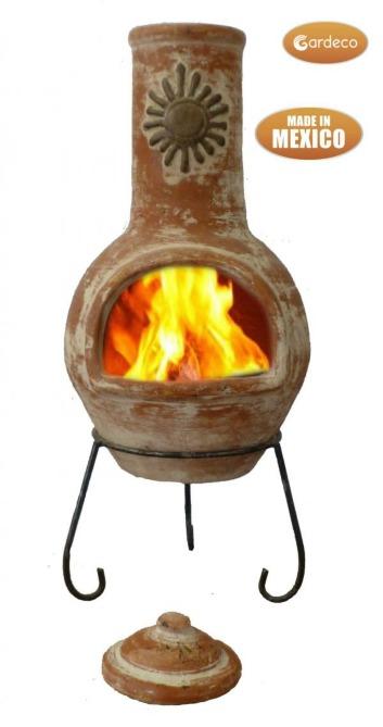 AZTEC MEXICAN CHIMENEA IN 2 SIZES Features: LARGE 99.