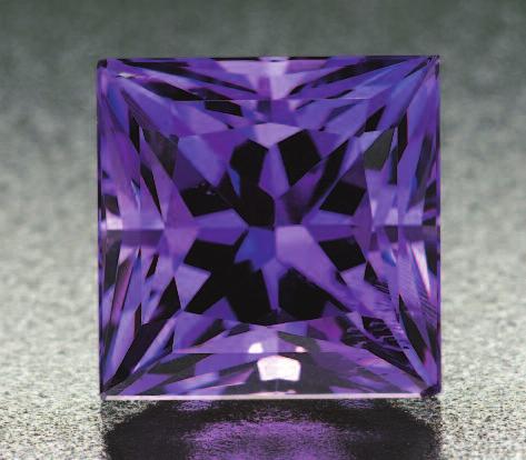 Amethyst gems cut from rough from Rio Grande Do Sul, Brazil The upper 11.