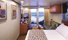 *All G cabins have a partially obstructed ocean view. **All H cabins have a fully obstructed ocean view.