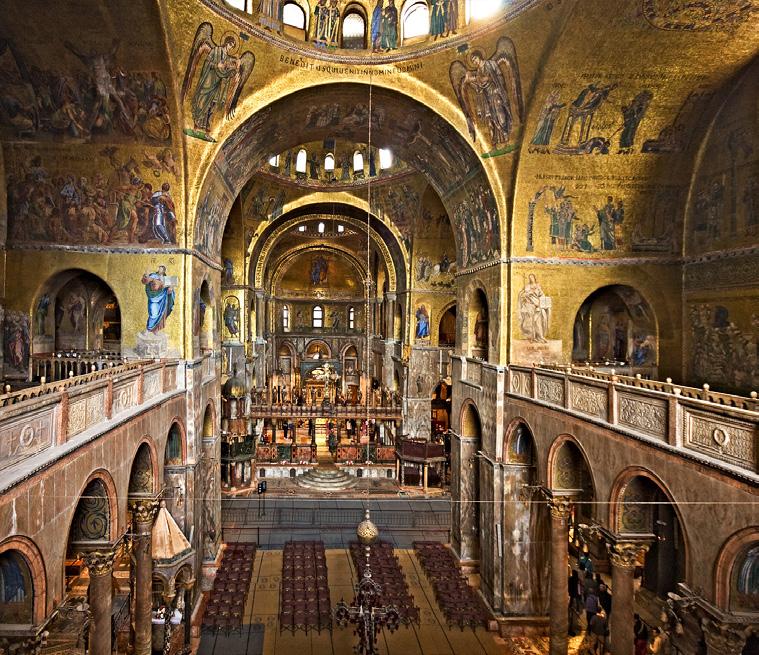 MARK S BASILICA (With Two- & Three-Night Packages) After arriving, getting checked in and refreshed, you will go on a short walking tour of Venice and visit the St. Mark s Basilica.