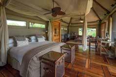 Raised on wooden decks, the 9 beautifully appointed ensuite tents feature a lounge and superb views