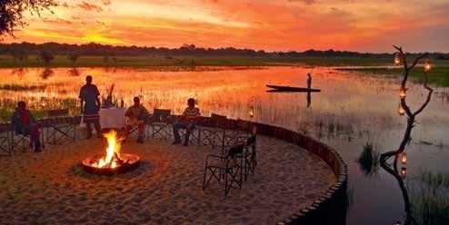 Prices for other camp combinations and extra nights available on request. Price for Sanctuary Stanley's Camp on application. For more information on Sanctuary Chobe Chilwero please see page 48.