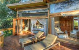 accommodates up to 16 guests in large reed and thatch chalets with ensuite bathroom.