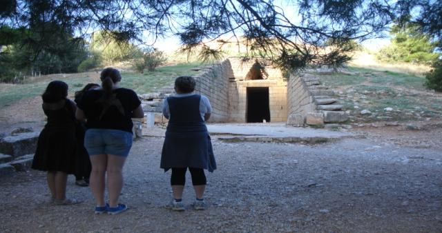 Excursion and guided tour in Mycenae, the center of Mycenaean world, 3500 years ago in the Bronze Age.