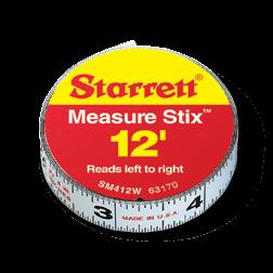 Measure Stix Starrett Measure Stix are manufactured from high quality precision steel. They have a permanent adhesive backing providing convenient, at-a-glance measurements.