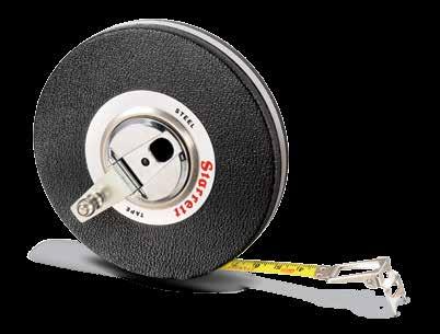 Long Tapes Exact STEEL BLADE 530 series - Closed Reel LONG TAPES The closed reel steel long tape features a rugged rewind mechanism.