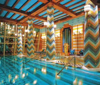 One Bedroom Deluxe Suite Assawan Spa & Health Club Burj Al Arab Location: Jumeira Beach The epitome of pure luxury, Burj Al Arab rests on the Jumeira Beach soaring 321 metres into the sky and is 28