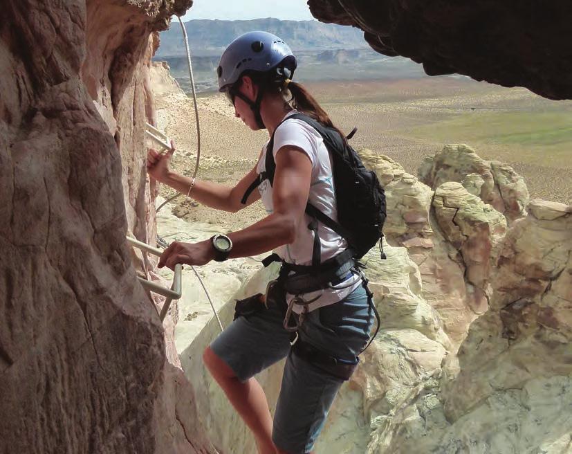 Cave Peak Via Ferrata With an unmatched vertical route of ascent, a spectacular position and a summit visible from the Amangiri Pavilion, the Cave Peak Via Ferrata is destined to become an iconic
