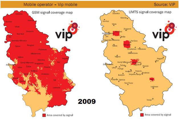Compare to Telenor, MTS has more coverage in 2009 remaining from 2008 in territory of Kosovo.