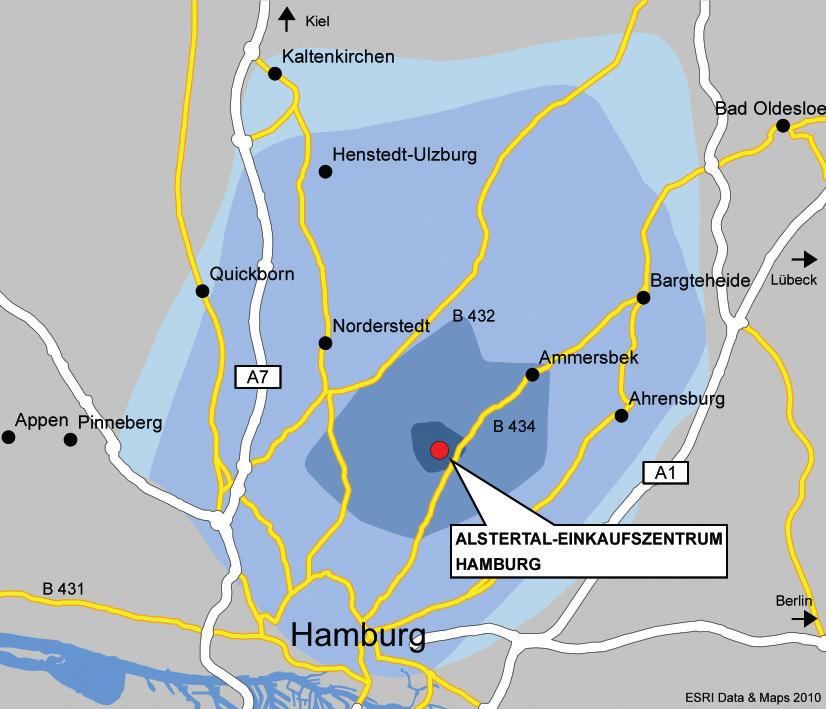 Accessibility / Catchment Area The Alstertal-Einkaufszentrum can be easily